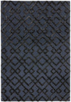 Asiatic dixon black trellis Black Living Room Wool Rug.
