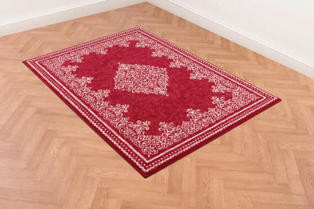 Rug Style traditional poly douglas red Red Living Room Moroccan Rug.