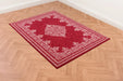 Rug Style traditional poly douglas red Red Living Room Moroccan Rug.