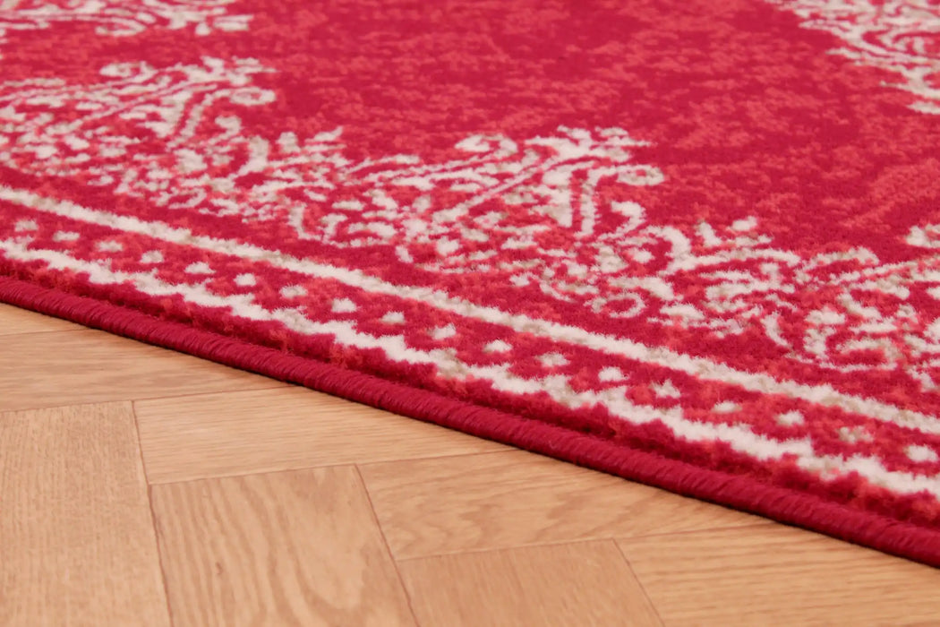 Rug Style traditional poly douglas red Red Living Room Moroccan Rug.