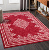 Rug Style traditional poly douglas red Red Living Room Moroccan Rug.