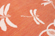 Rug Style terrace outdoor dragonfly terracotta Orange Living Room Geometric Rug.