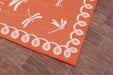 Rug Style terrace outdoor dragonfly terracotta Orange Living Room Geometric Rug.