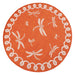 Rug Style terrace outdoor dragonfly terracotta Orange Living Room Geometric Rug.