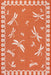 Rug Style terrace outdoor dragonfly terracotta Orange Living Room Geometric Rug.