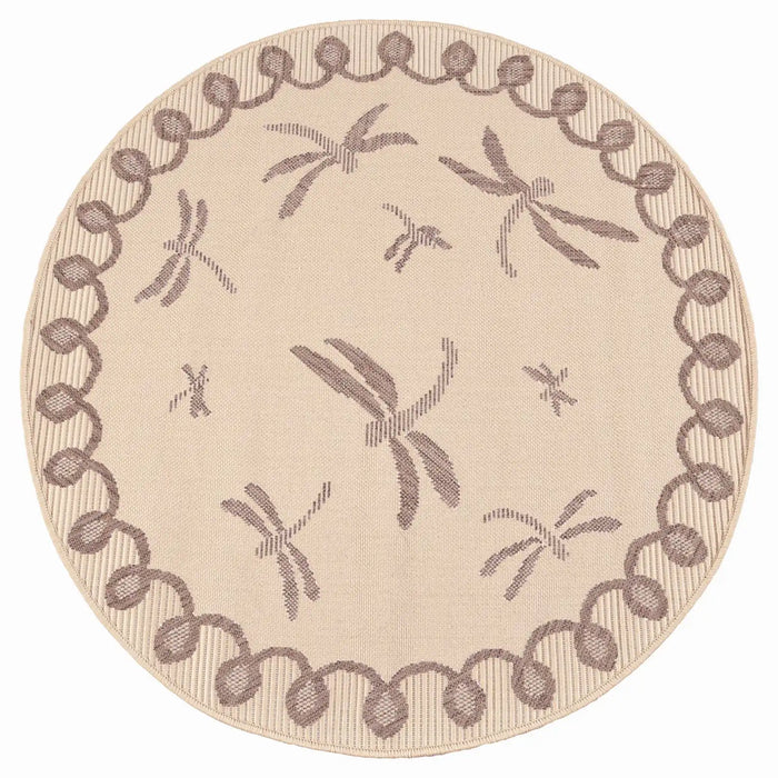 Rug Style terrace outdoor dragonfly natural Ivory Living Room Geometric Rug.