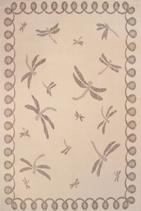 Rug Style terrace outdoor dragonfly natural Ivory Living Room Geometric Rug.
