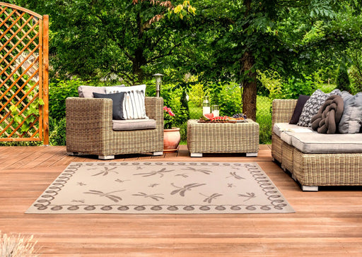 Rug Style terrace outdoor dragonfly natural Ivory Living Room Geometric Rug.