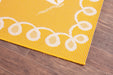 Rug Style terrace outdoor dragonfly gold Yellow Living Room Geometric Rug.