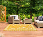Rug Style terrace outdoor dragonfly gold Yellow Living Room Geometric Rug.