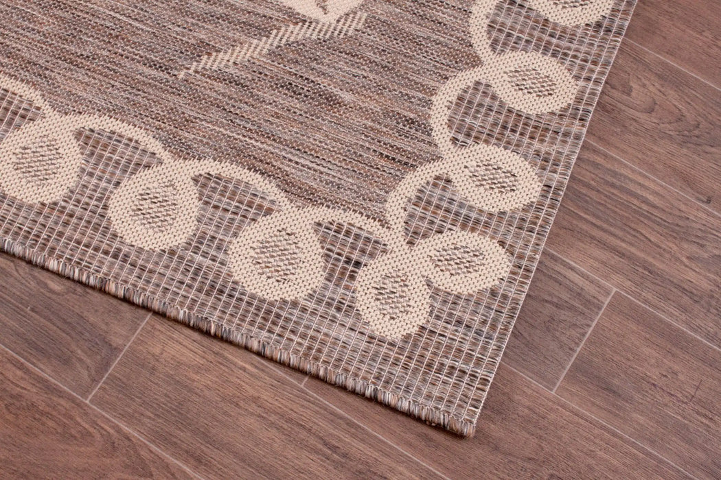 Rug Style terrace outdoor dragonfly taupe Brown Living Room Geometric Rug.