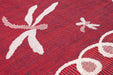 Rug Style terrace outdoor dragonfly bordeaux Red Living Room Geometric Rug.