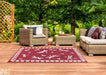 Rug Style terrace outdoor dragonfly bordeaux Red Living Room Geometric Rug.