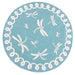 Rug Style terrace outdoor dragonfly teal Teal Living Room Geometric Rug.