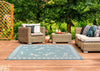 Rug Style terrace outdoor dragonfly teal Teal Living Room Geometric Rug.