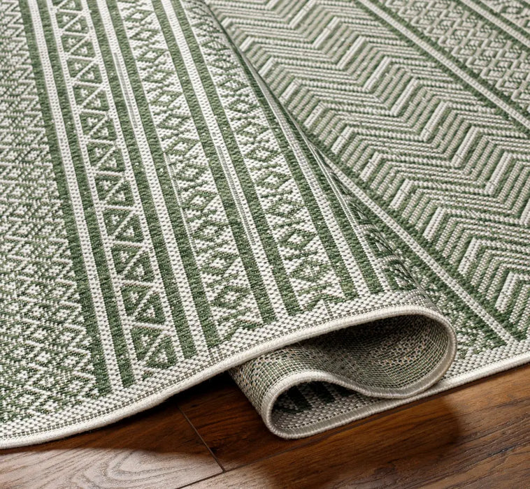 MIMI In- & Outdoor Global Olive Green/Beige Rug