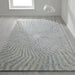 Oriental Weavers elements ow spiral Blue Living Room Wool Rug.