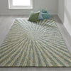 Oriental Weavers elements ow vortex Green Living Room Wool Rug.