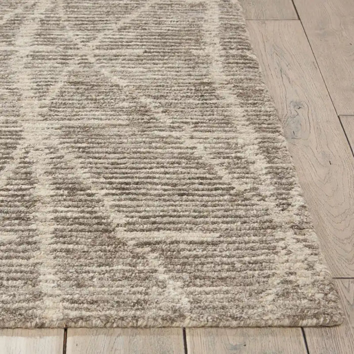 Nourison ellora ell02 sand Beige Living Room Geometric Rug.