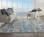 Nourison ellora ell01 blue Blue Living Room Geometric Rug.