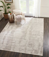 Nourison ellora ell01 ivory grey Grey, Ivory Living Room Geometric Rug.