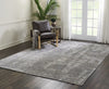 Nourison ellora ell03 slate Grey Living Room Geometric Rug.