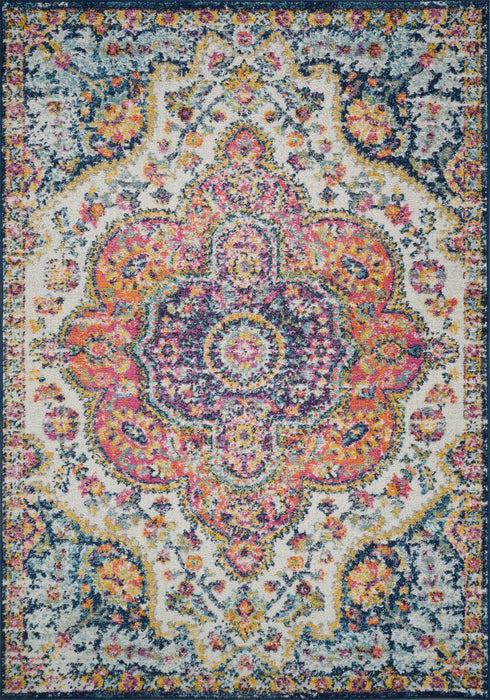 JULIA Vintage Traditional Oriental Boho Pink/Saffron Rug