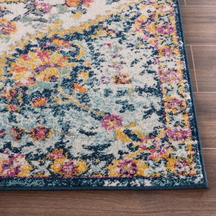 JULIA Vintage Traditional Oriental Boho Pink/Saffron Rug