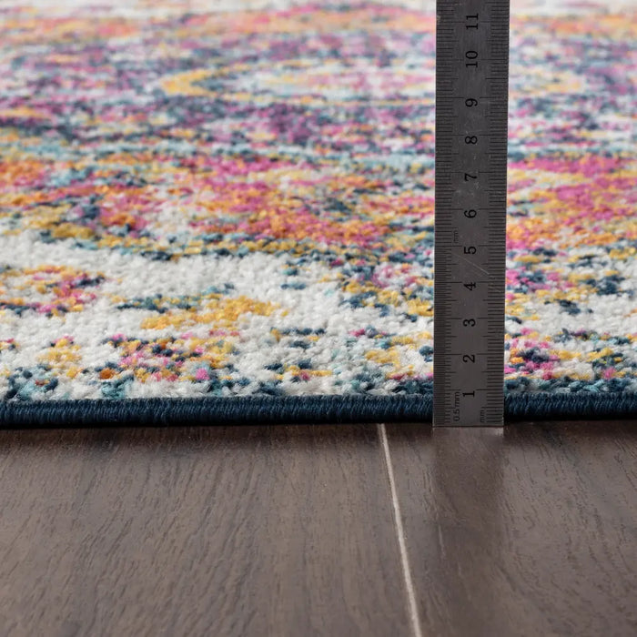 JULIA Vintage Traditional Oriental Boho Pink/Saffron Rug