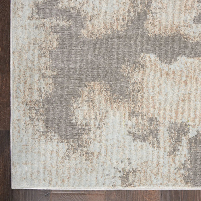 Nourison etchings etc03 grey Grey Living Room  Rug.