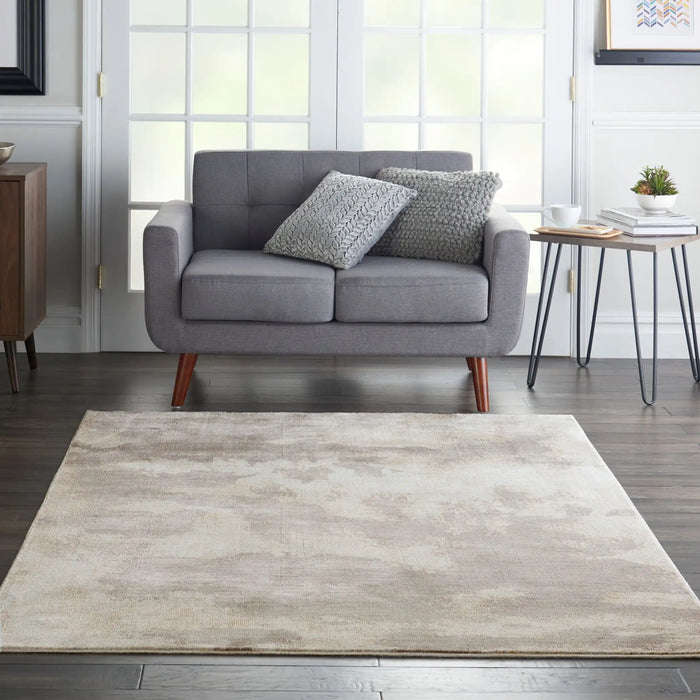 Nourison etchings etc03 grey Grey Living Room  Rug.