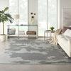 Nourison etchings etc03 grey Grey Living Room  Rug.