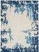Nourison etchings etc04 ivory blue Blue, Ivory, Multicoloured Living Room  Rug.