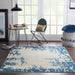 Nourison etchings etc04 ivory blue Blue, Ivory, Multicoloured Living Room  Rug.
