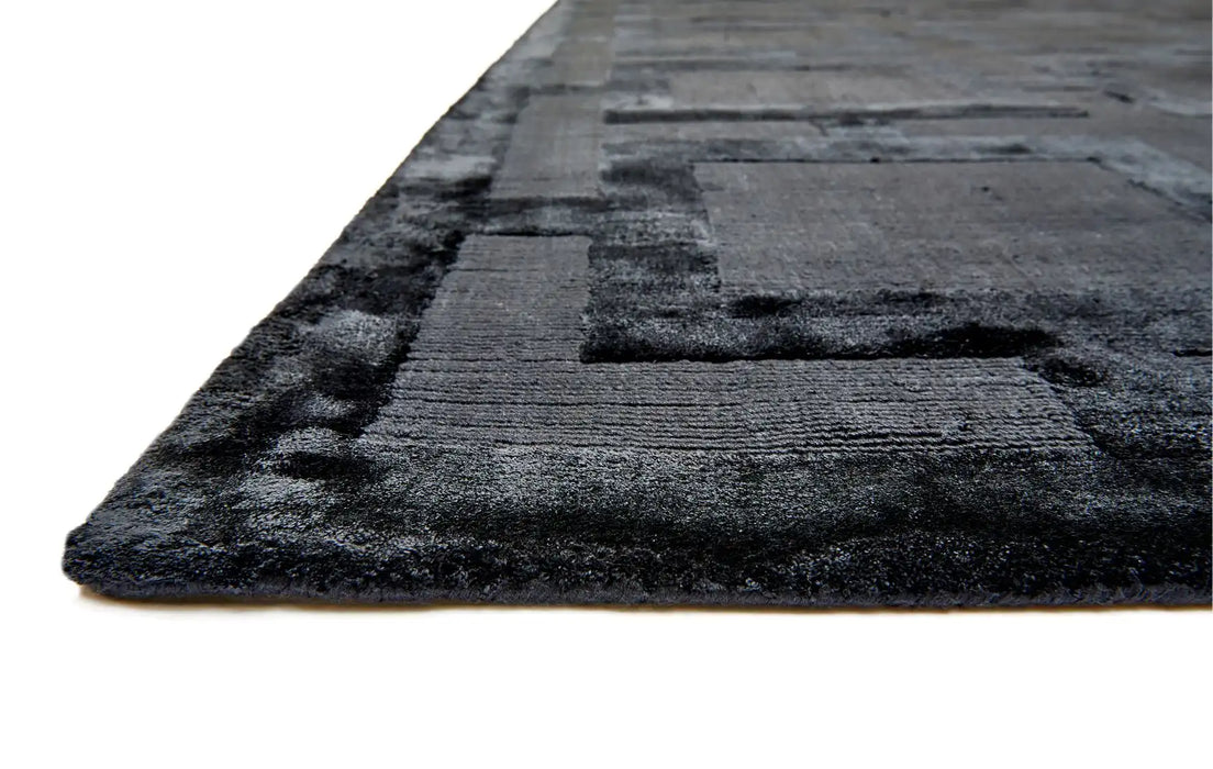 Asiatic eaton black Black Living Room Geometric Rug.