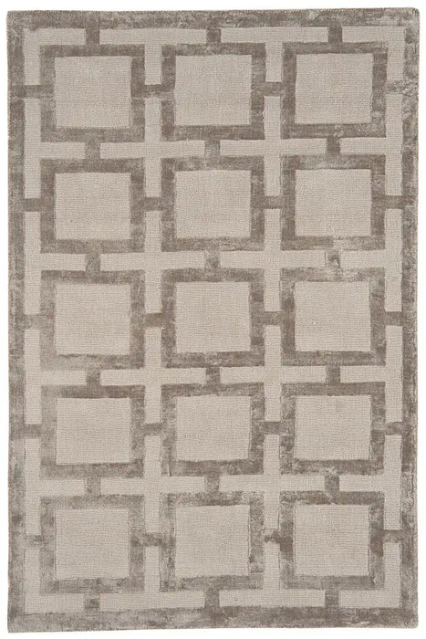 Asiatic eaton mocha Brown Living Room Geometric Rug.