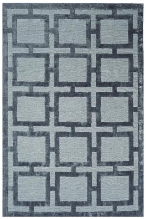 Asiatic eaton storm Grey Living Room Geometric Rug.