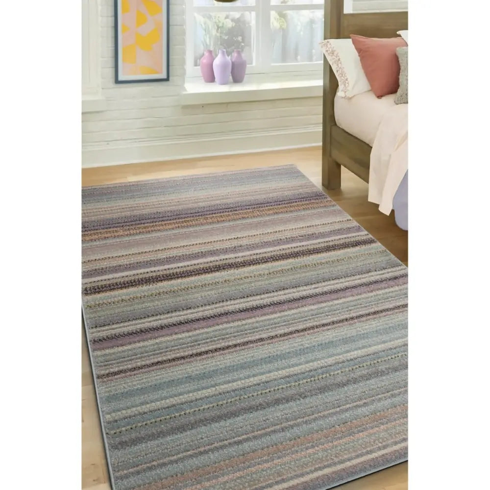 Echo Pastel Stripe Multi Multicoloured Rug — RugsDirect Online
