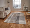 Think Rugs elegant 4892 beige grey Grey, Beige Living Room Geometric Rug.