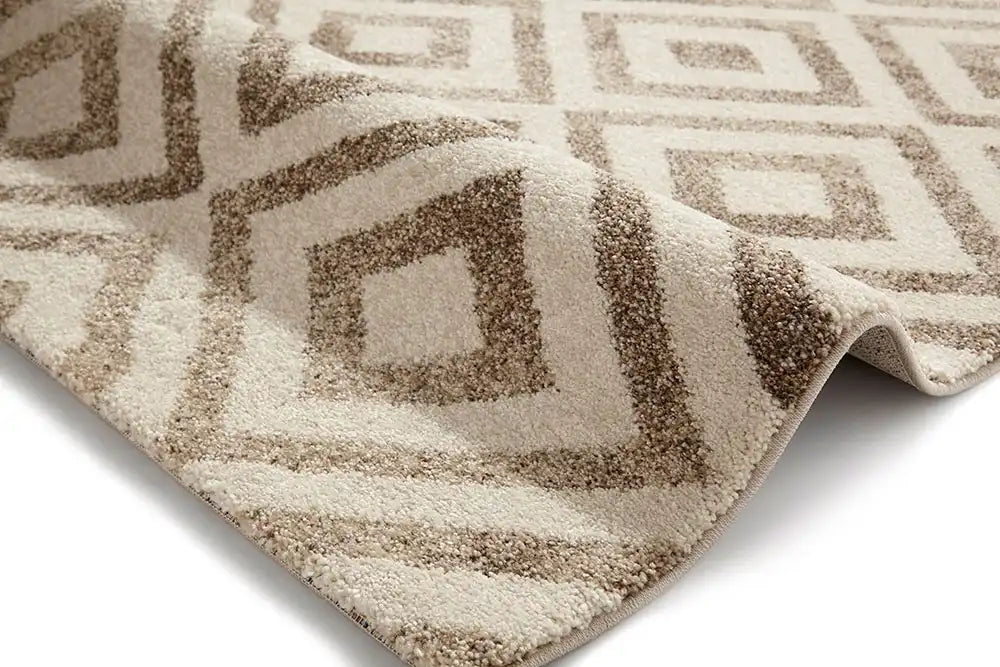Think Rugs elegant 4893 beige Beige Living Room Geometric Rug.
