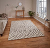 Think Rugs elegant 4893 beige Beige Living Room Geometric Rug.