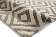 Think Rugs elegant 4893 grey white Grey, Ivory Living Room Geometric Rug.
