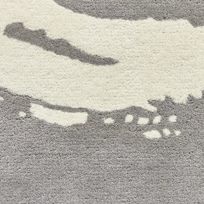 Think Rugs think elements el1095 grey Grey, Ivory  Wool Rug.