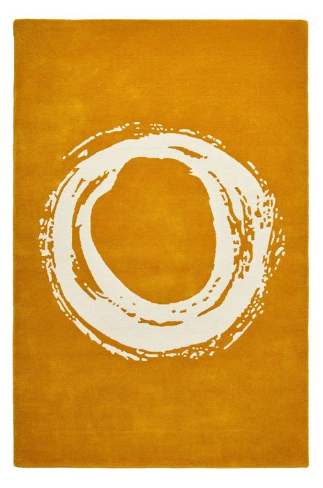 Think Rugs think elements el1095 ochre Yellow  Wool Rug.
