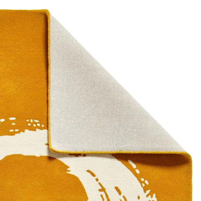 Think Rugs think elements el1095 ochre Yellow  Wool Rug.