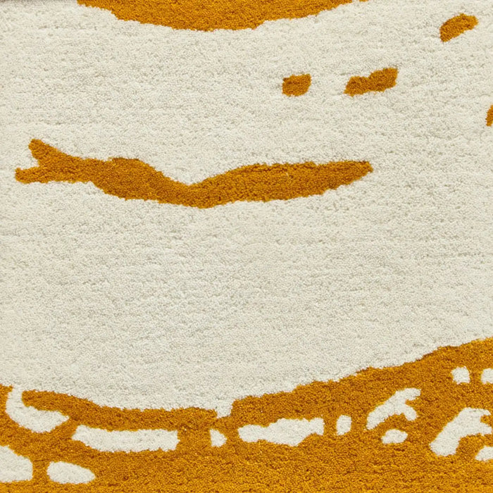 Think Rugs think elements el1095 ochre Yellow  Wool Rug.