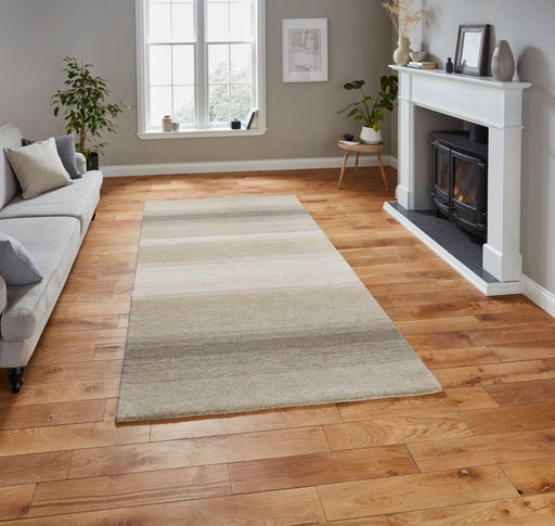 Think Rugs think elements el2267 natural Brown, Beige  Wool Rug.