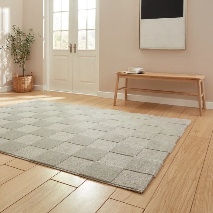 Elio 69924 Silver Modern Geometric Rug