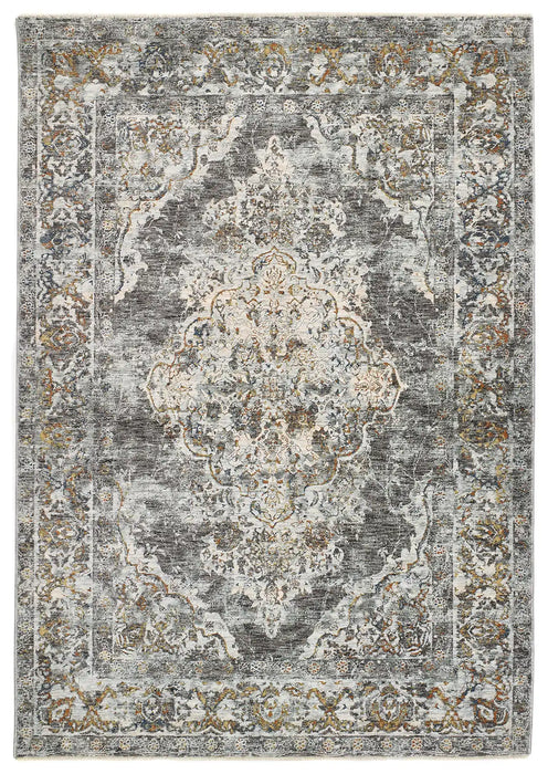 Mastercraft ella 6882a grey Grey Living Room Floral Rug.