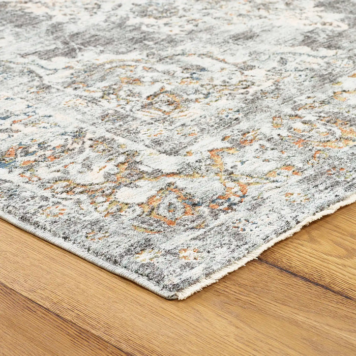 Mastercraft ella 6882a grey Grey Living Room Floral Rug.